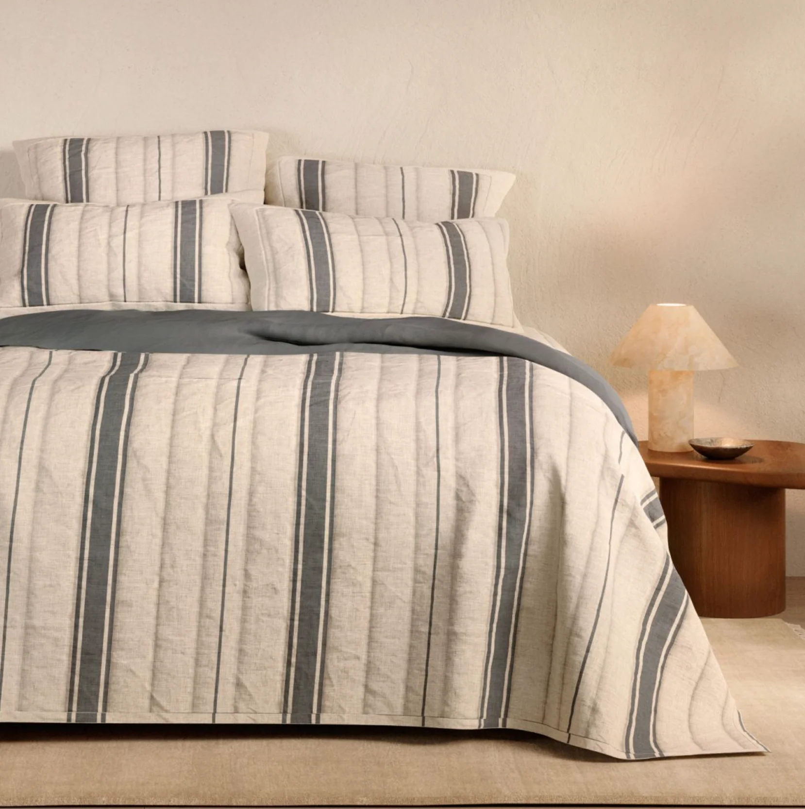 Abbotson Linen Wide Ticking Stripe Sham - Image 2