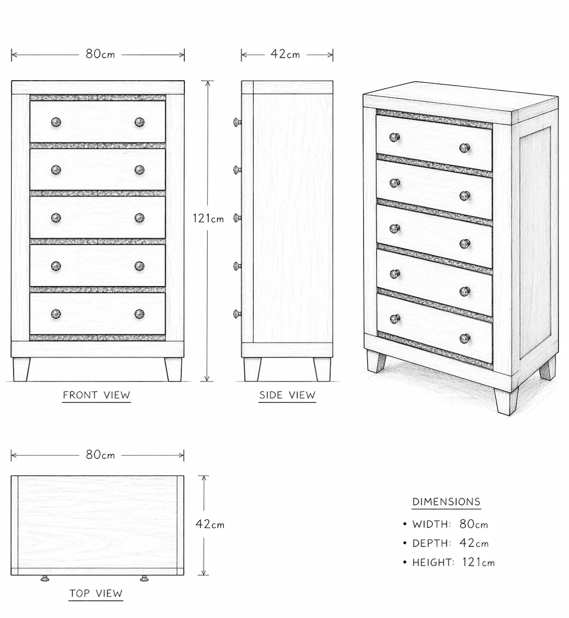 Magdeburg Chest Of Drawers - Black - Image 2