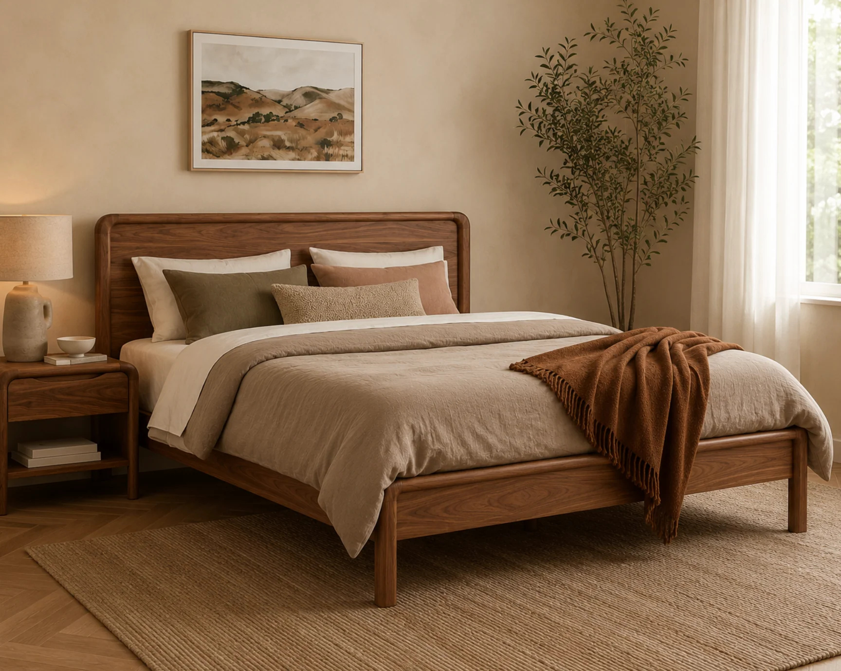Oslo Wood Bed Frame - Image 2